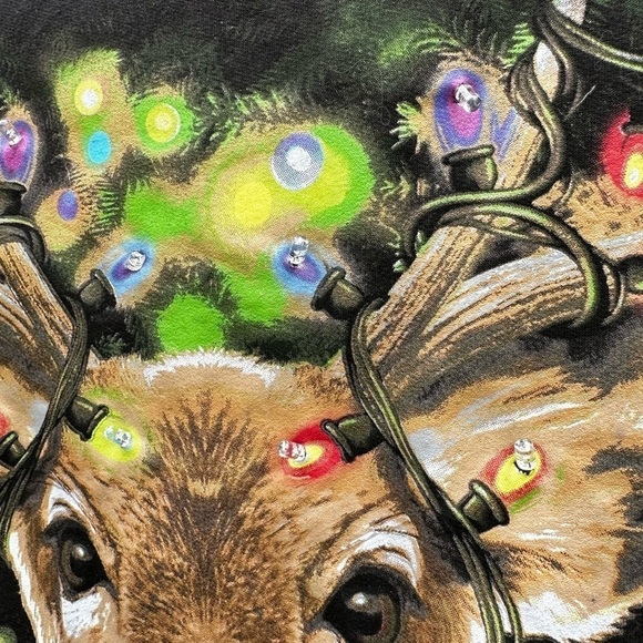 Fifth Sun Reindeer Christmas Light Up Sweatshirt Unisex Sz L - Picture 3 of 10